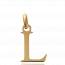 Hangers verguld Moderne letters mini