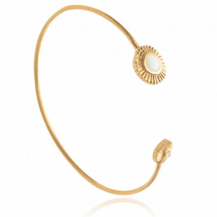 Jonc femme plaqué or Endelesa blanc