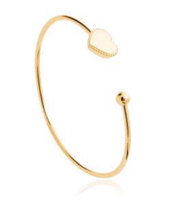 Jonc plaqué or Coeur ravi