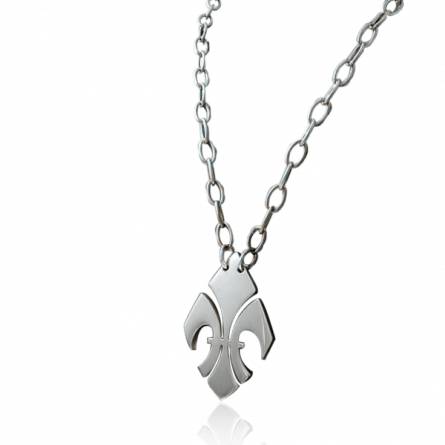 lange Halskette herren silber Templiers Fleur de Lys 