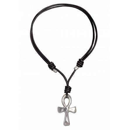 Leather William  black necklace
