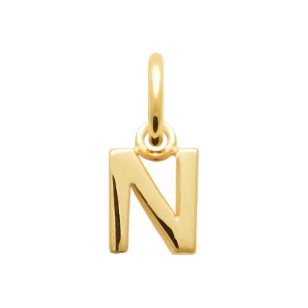 Lettre plaque or N simple