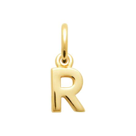 Lettre plaque or R simple