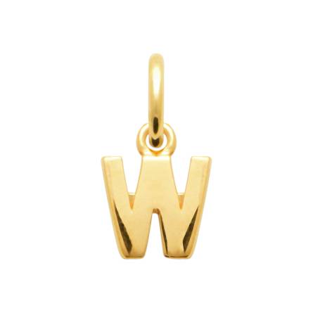 Lettre plaque or W simple