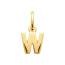 Lettre plaque or W simple 2