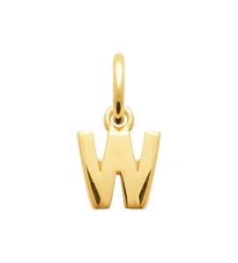Lettre plaque or W simple