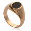 Man gold plated black ring mini