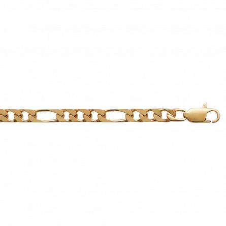 Man gold plated figaro bracelet