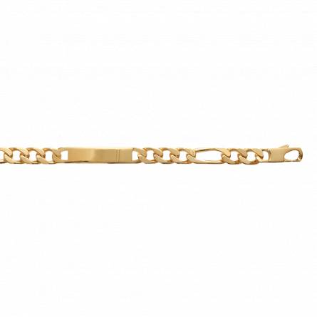 Man gold plated figaro bracelet