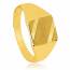 Man gold plated Francois yellow ring mini