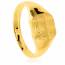 Man gold plated Hilaire yellow ring mini