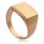 Man gold plated Ioanina rectangles ring mini