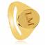 Man gold plated Matthieu yellow ring 2