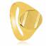 Man gold plated Pierre yellow ring mini