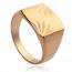 Man gold plated Trikala square ring mini