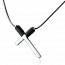 Man leather Monacale  black necklace mini