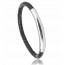 Man leather Prato black bracelet mini