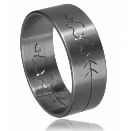 Man ring inlaid sacred love