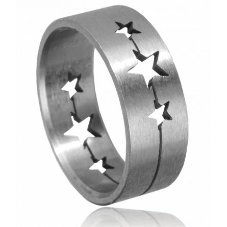 Man ring inlaid stars