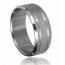 Man ring steel double liseret mini