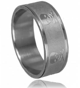 Man ring steel head of death