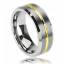 Man ring tungsten gold line mini