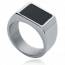 Man signet ring steel carbon mini