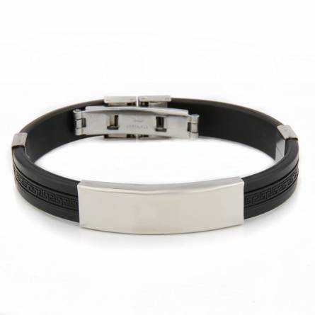 Man silicon Valentin black bracelet