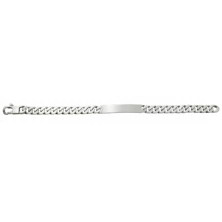 Man silver 3 curb bracelet