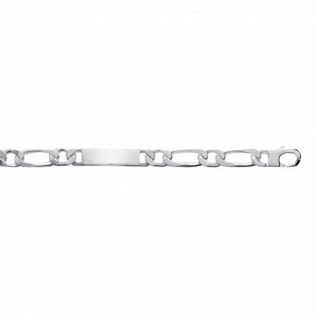 Man silver Argent maille figaro 1-1 12mm figaro bracelet