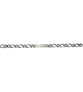 Man silver Argent vieilli maille figaro 1-1 10mm figaro bracelet