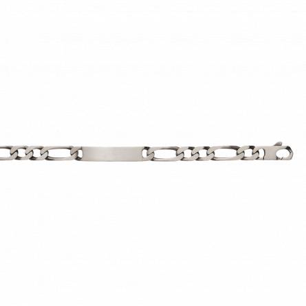 Man silver Argent vieilli maille figaro 1-2 10mm figaro bracelet