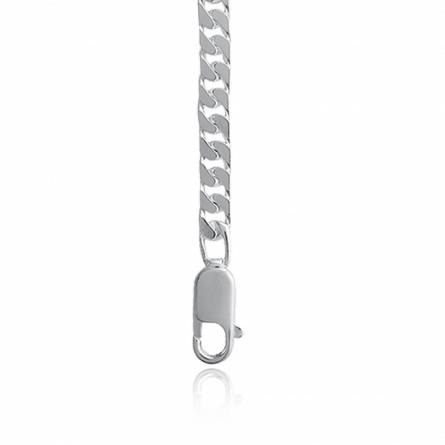 Man silver curb chains