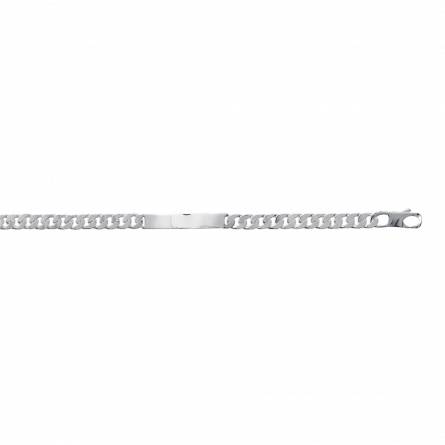 Man silver  Enzo curb grey bracelet