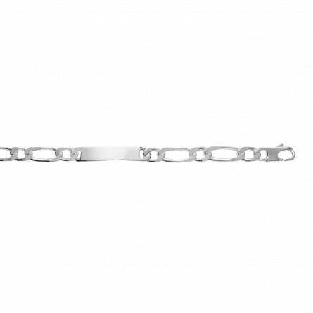 Man silver figaro bracelet