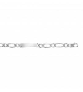 Man silver figaro bracelet