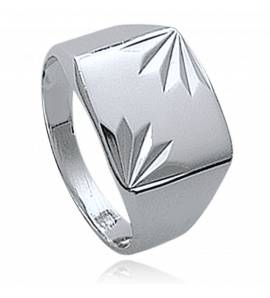 Man silver Lévitation 2 square ring