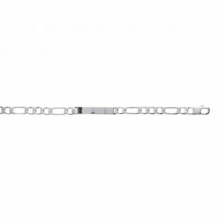 Man silver Maille figaro 1-3 argent brillant 4 figaro bracelet