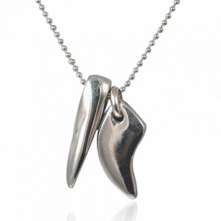 Man silver necklace