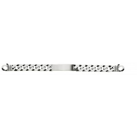 Man silver Ténébreux  curb bracelet