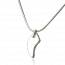 Man silver Trappeur  necklace mini