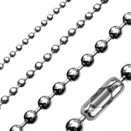 Man stainless steel beaded grey chains