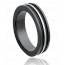 Man stainless steel Cables 5 black ring mini