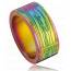 Man stainless steel Coloria multicolour ring mini