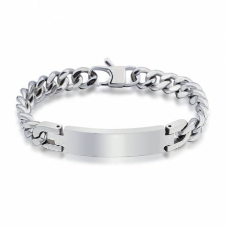 Man stainless steel Fan grey bracelet