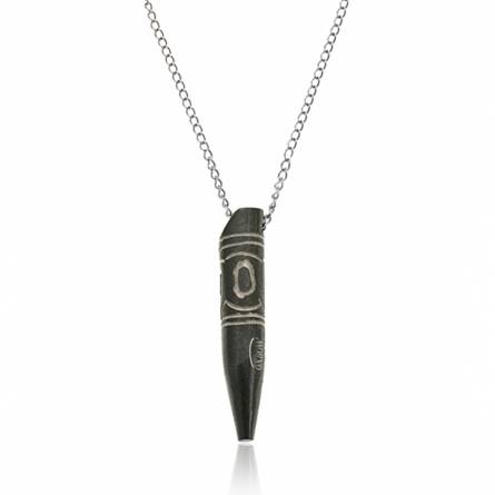 Man stainless steel Ianis black necklace