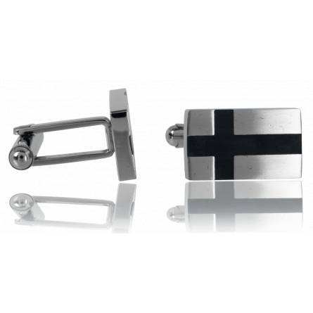 Man stainless steel Kéïna black cufflinks