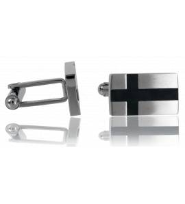 Man stainless steel Kéïna black cufflinks