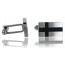 Man stainless steel Kéïna black cufflinks mini