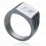 Man stainless steel Naxos square ring 2